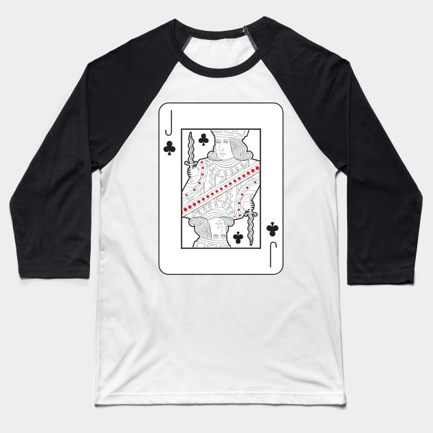 Single playing cards: Jack of Clubs Baseball T-Shirt by rlmf